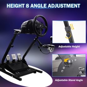 Racing Wheel Stand, G920 Steering Wheel Stand Adjustable with Shifter Mount Holder, Wheel Stand Fits for Logitech G25 G27 G29 G923, Supporting Thrustm