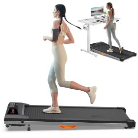 Under Desk Treadmill, Walking Pad for Home/Office, Portable Walking Treadmill 2.25HP, Walking Jogging Machine with 265 lbs Weight Capacity App Remote (Color: as Pic)